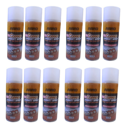 Gasket Cooper Cobre En Spray Para Empaquetadura Abro ( 12 UNIDADES)