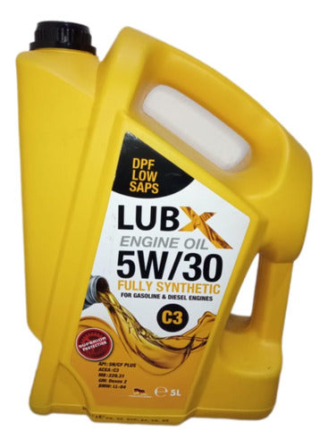 Aceite Lubx 5W-30 Full Sintético 5L | API SN/CF PLUS y ACEA C3 | Motores Gasolina y Diésel