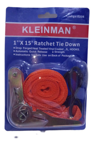 Eslinga Amarra Ratchet 2.5 mm x 4.25 m | Sujeción Segura y Resistente