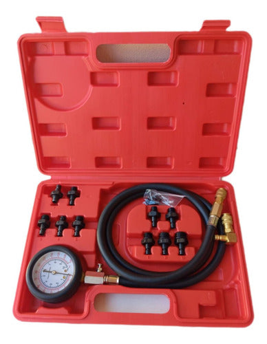 Compresímetro Medidor de Presión de Aceite del Motor 0-120 PSI con Adaptadores