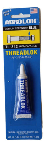 Traba Pernos Azul Tl-342 Removible 6ml Abro