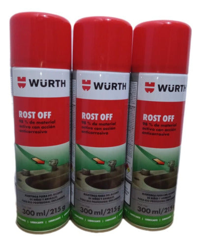 Desoxidante Lubricante Rost Off 300ml Wurth Tipo WD40 (3 Unidades)