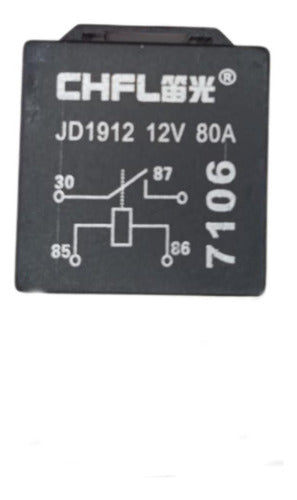 Relay 4 Patas 2 Anchas 80 Amp 12V | Relevador Automotriz e Industrial