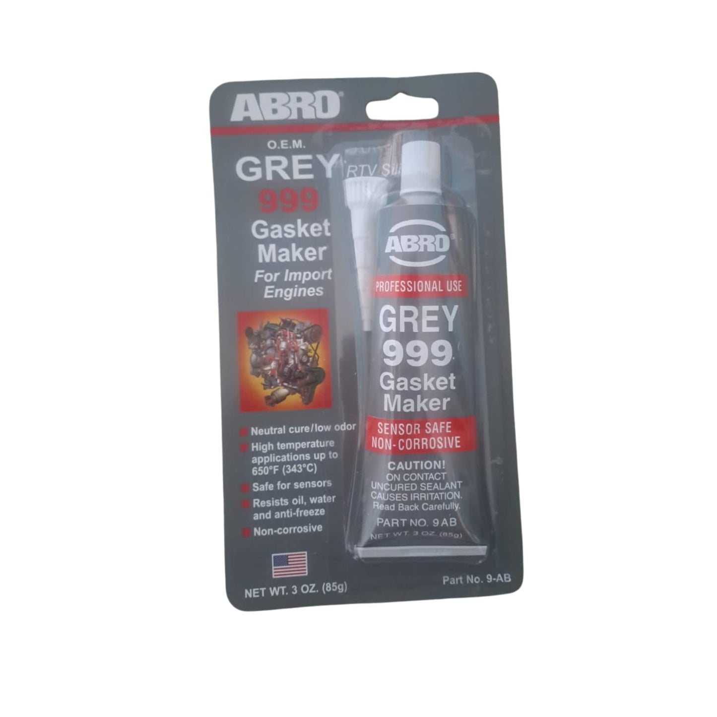Silicona Gris ABRO Alta Temperatura – Sellador Automotriz
