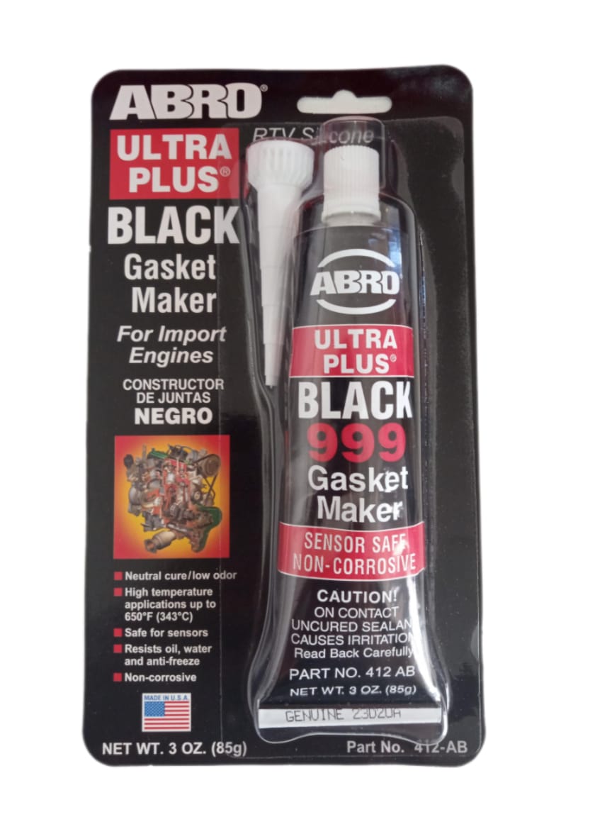 Silicona Ultra Plus Negra Americana Abro Alta Temperatura