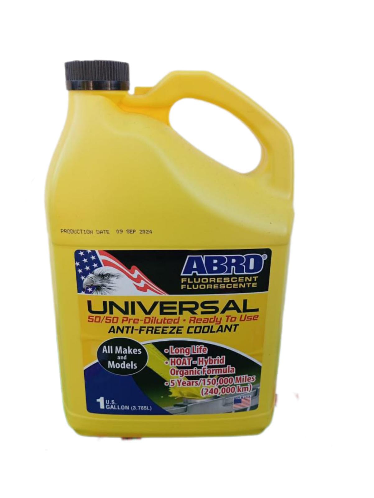 Refrigerante Abro Amarillo Fluorecente 50/50 3,78 Lt
