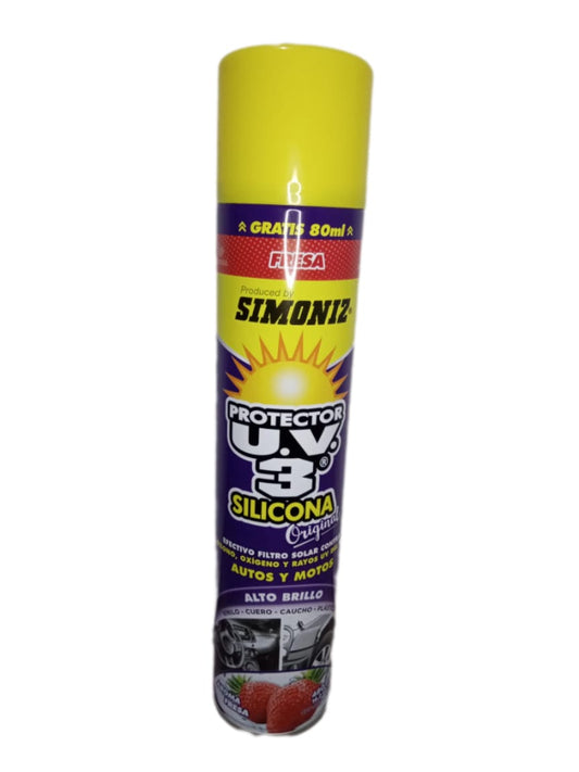 Silicona Protector Simoniz Uv3 Aroma Fresa 400 Ml